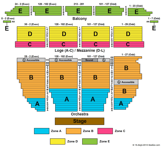 Orpheum Theatre Seating Chart
